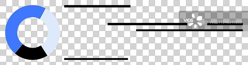 带有水平线的圆形进度图形图片素材