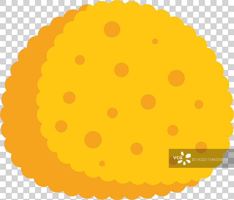 白色背景上的圆形饼干，带有孔洞图片素材