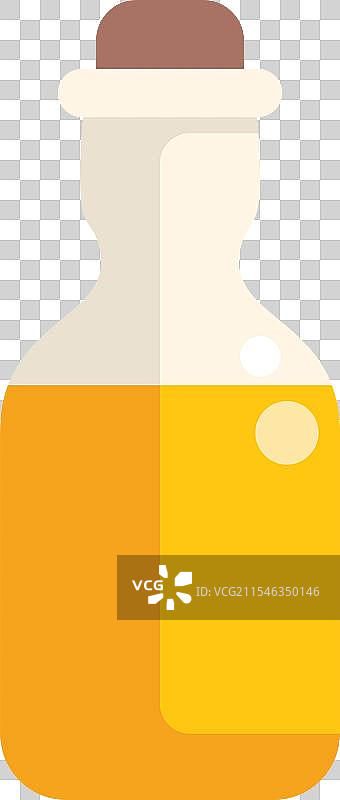 装有软木塞的玻璃瓶，里面装着食用油图片素材