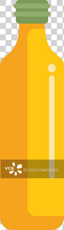 黄色玻璃瓶，带有绿色瓶盖，内含图片素材