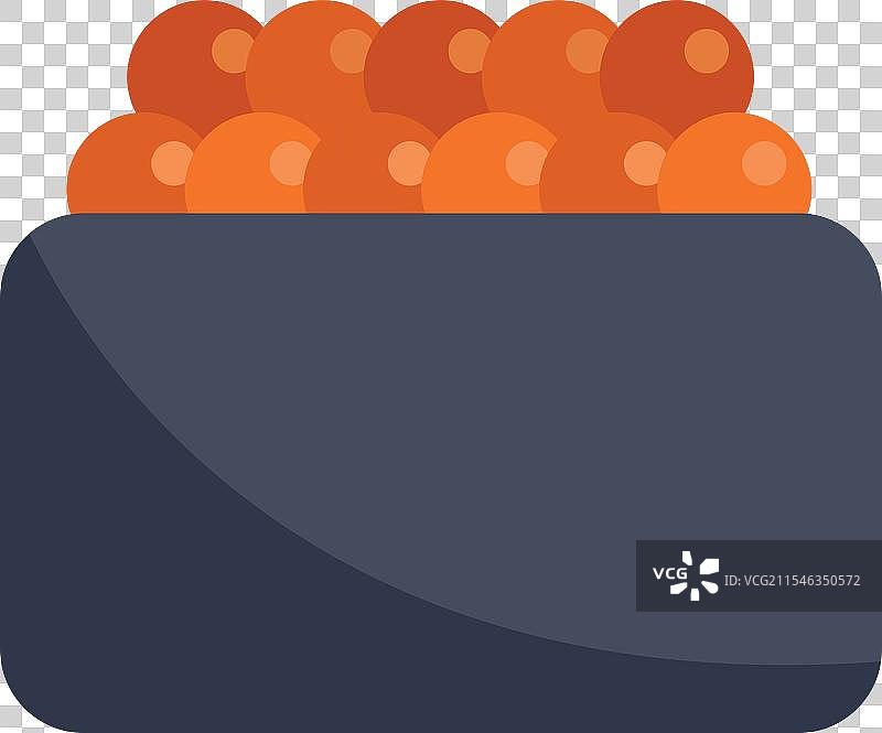 鲑鱼子军舰寿司的准备过程图片素材