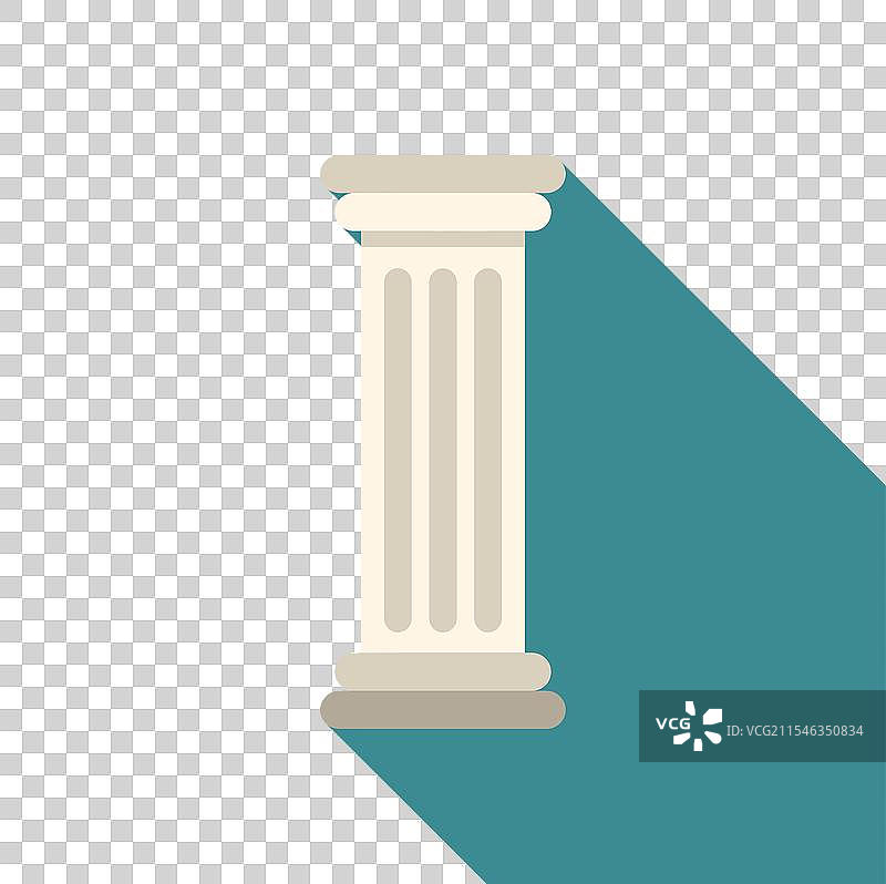 古董柱子矗立在青绿色背景上图片素材