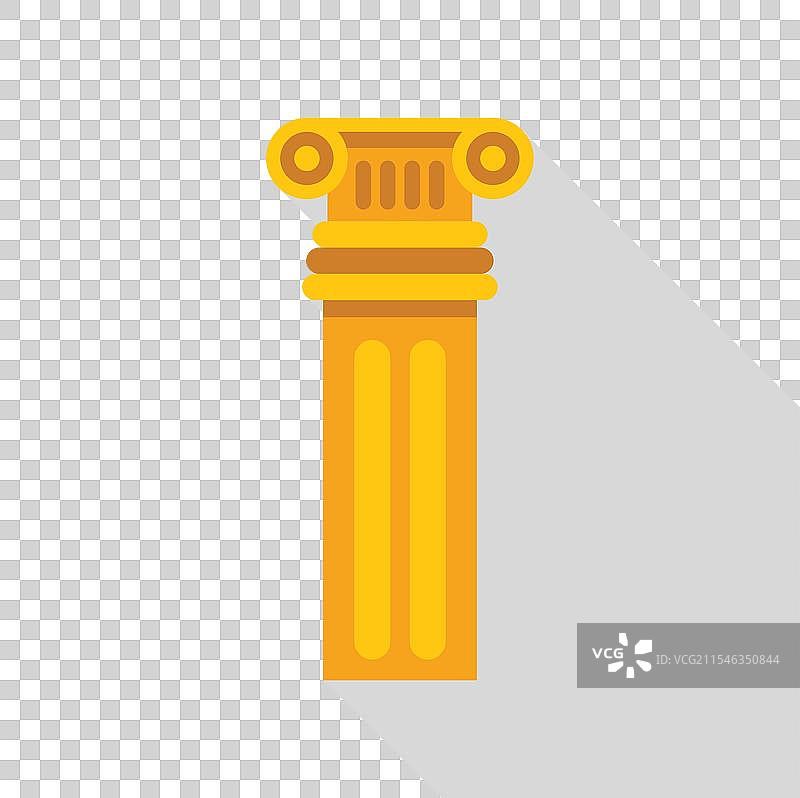 高耸的金色波纹柱子图片素材