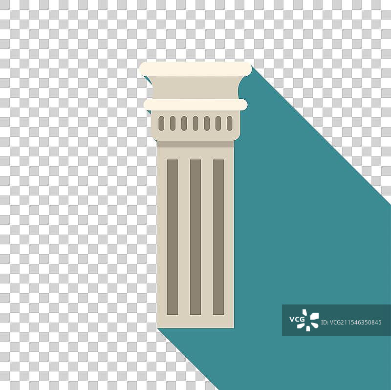 高耸的建筑柱子与长长的影子图片素材