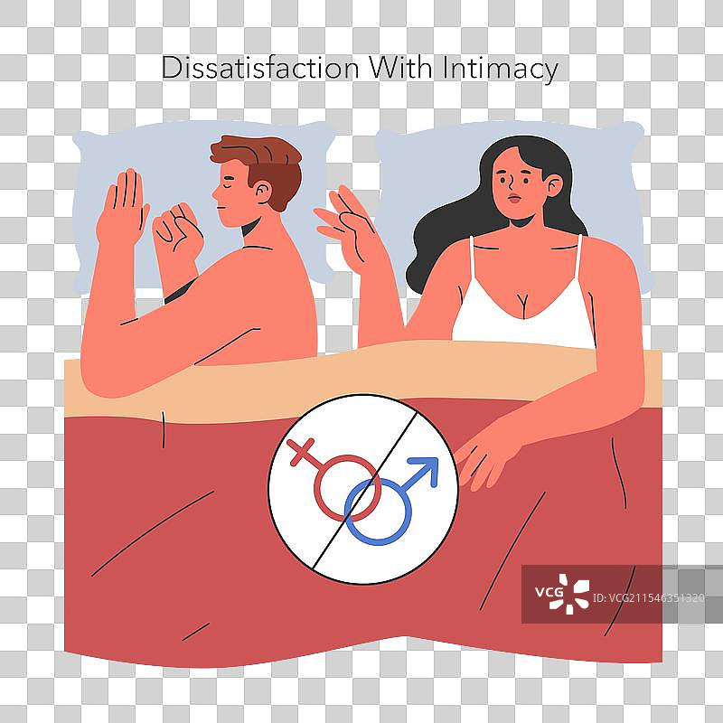 女性出轨的原因扁平化图片素材