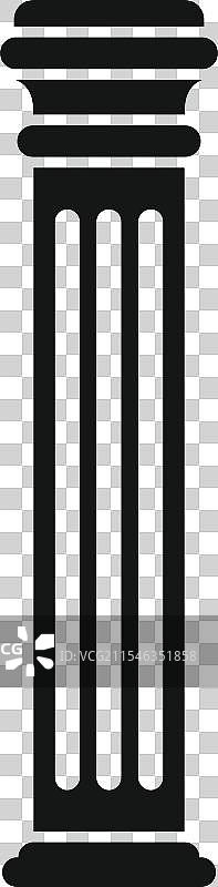 高耸的凹槽柱，象征着古典风格图片素材