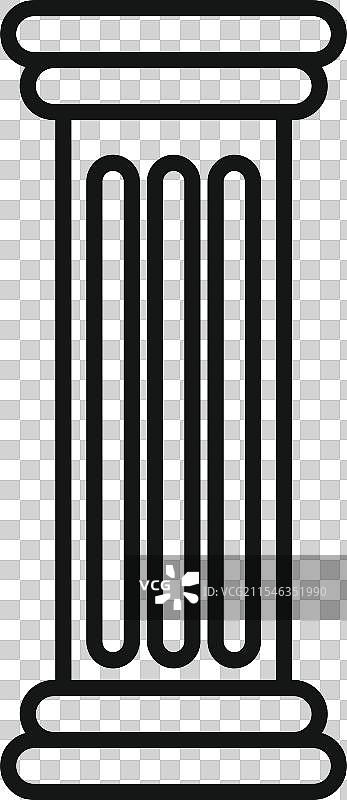 代表古典建筑的凹槽柱图片素材