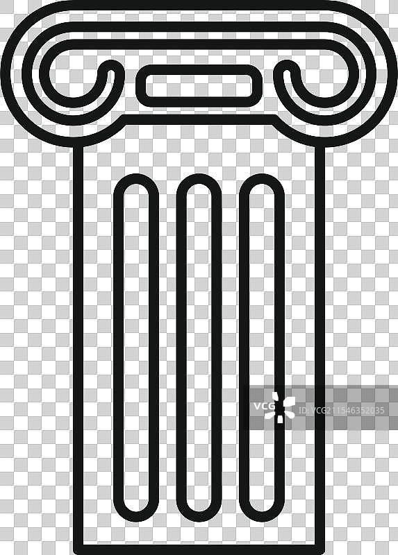 带有三条凹槽的柱子代表着图片素材