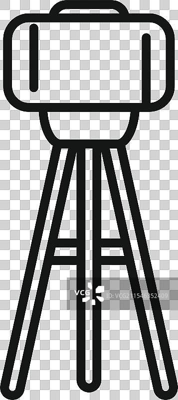 测量三脚架上的测量仪器——经纬仪图片素材