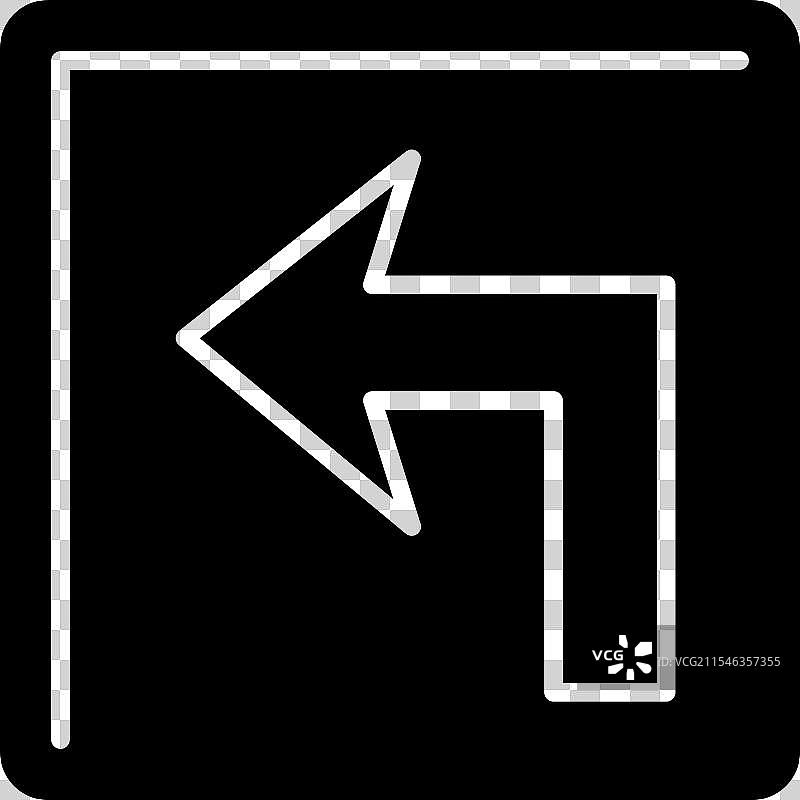 向左转的图标设计图片素材