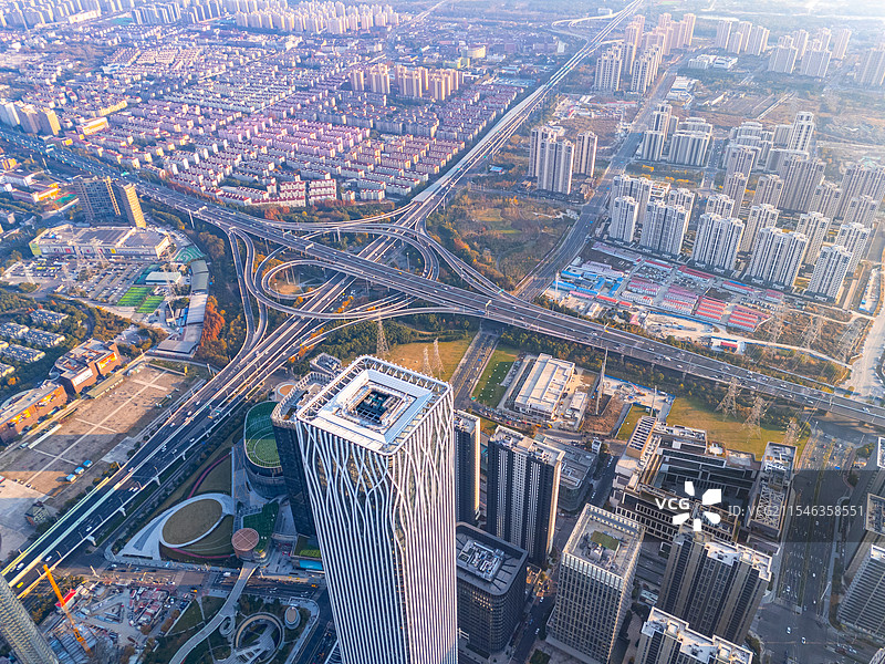 航拍上海前滩太古里金融区图片素材