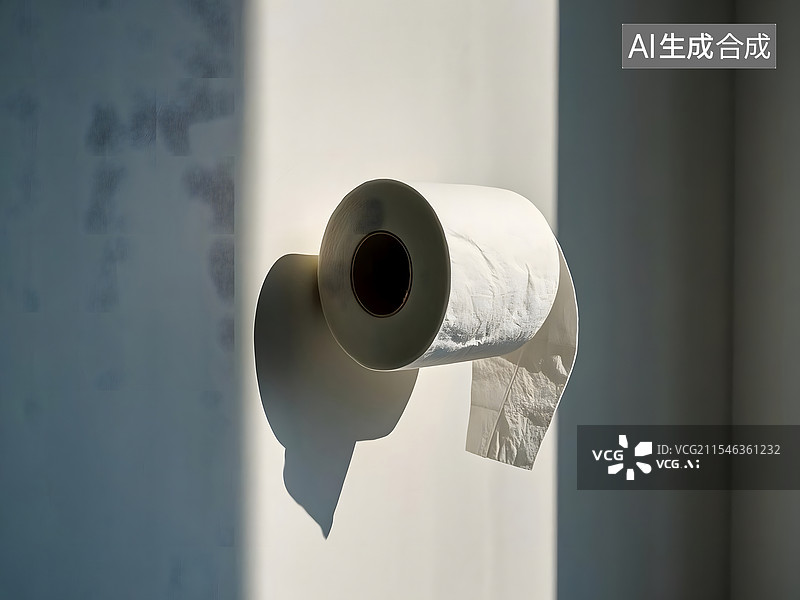 【AI数字艺术】挂在墙上的卫生纸图片素材
