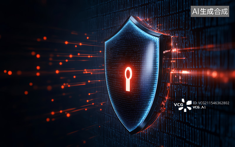 【AI数字艺术】网络信息安全与数据加密主题背景图片素材