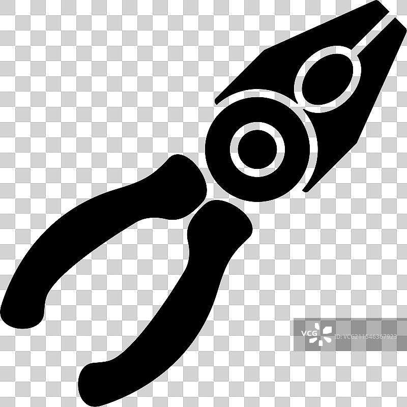 平头钳平面图标设计图片素材