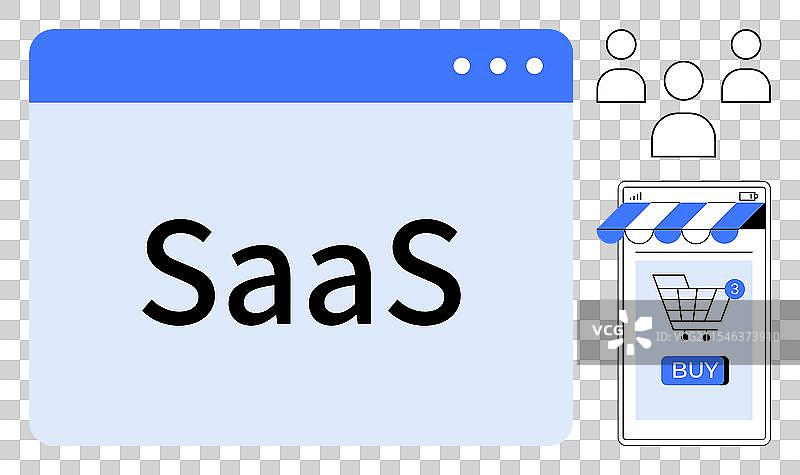 在线软件即服务的简化表示图片素材