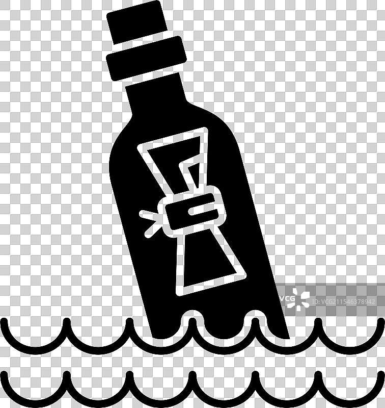 瓶中信号图标设计图片素材