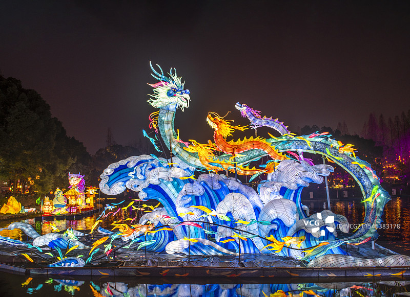 秦淮灯会--白鹭洲灯会图片素材