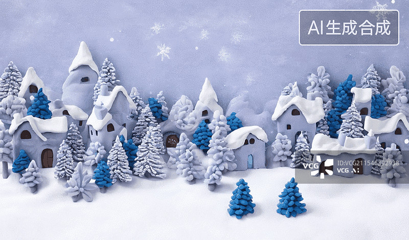 【AI数字艺术】冬日童话图片素材
