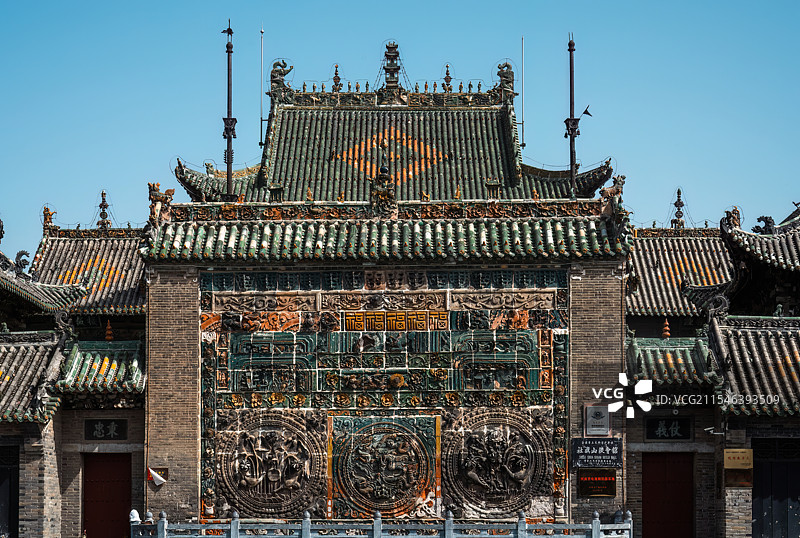 河南省南阳市社旗县赊店古镇山陕会馆琉璃大照壁图片素材