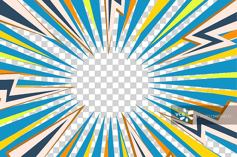 波普艺术放射状彩色漫画书杂志封面图片素材