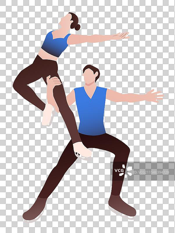 花样滑冰运动元素图片素材