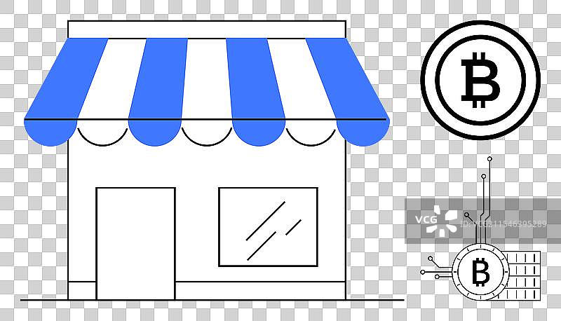 小型零售店接受比特币和数字货币图片素材