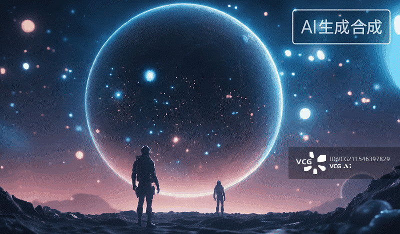 【AI数字艺术】星际探索图片素材