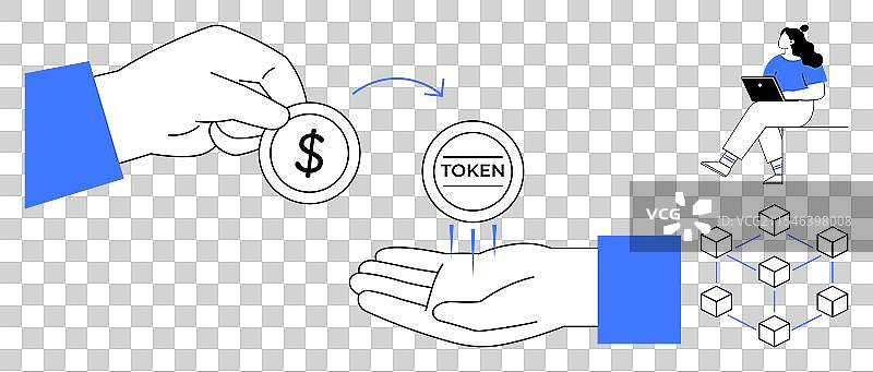 区块链数字货币交易所图片素材