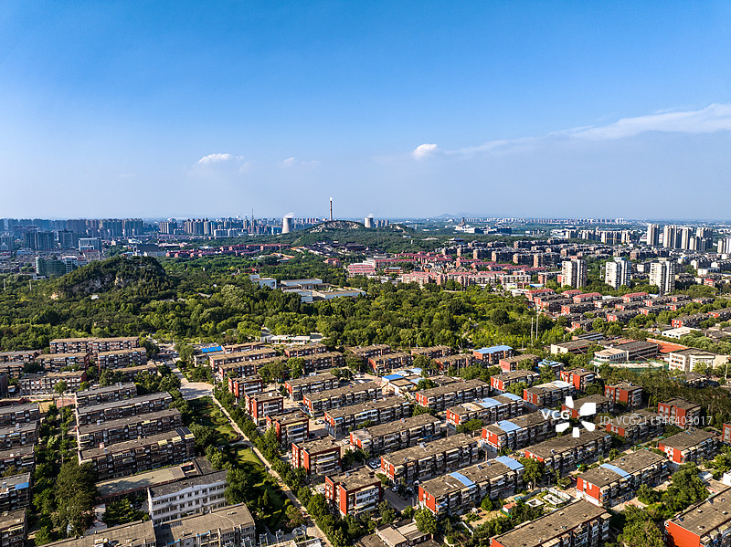 河北唐山市路南区航拍城市风景图片素材