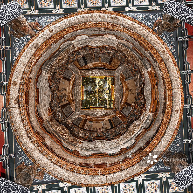 北京古建筑博物馆星空藻井图片素材