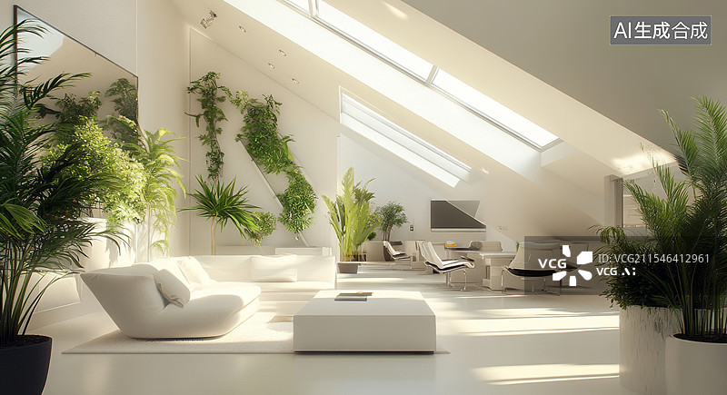 【AI数字艺术】现代简约的室内设计图片素材