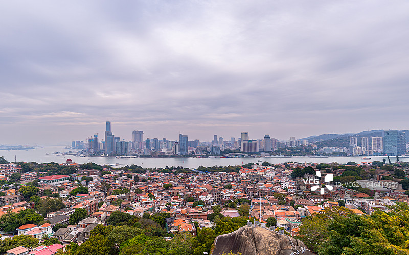 多云下的鼓浪屿北部区域图片素材