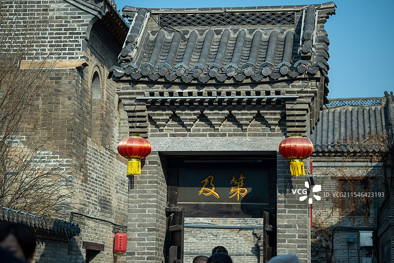淄博周村古商城街景图片素材