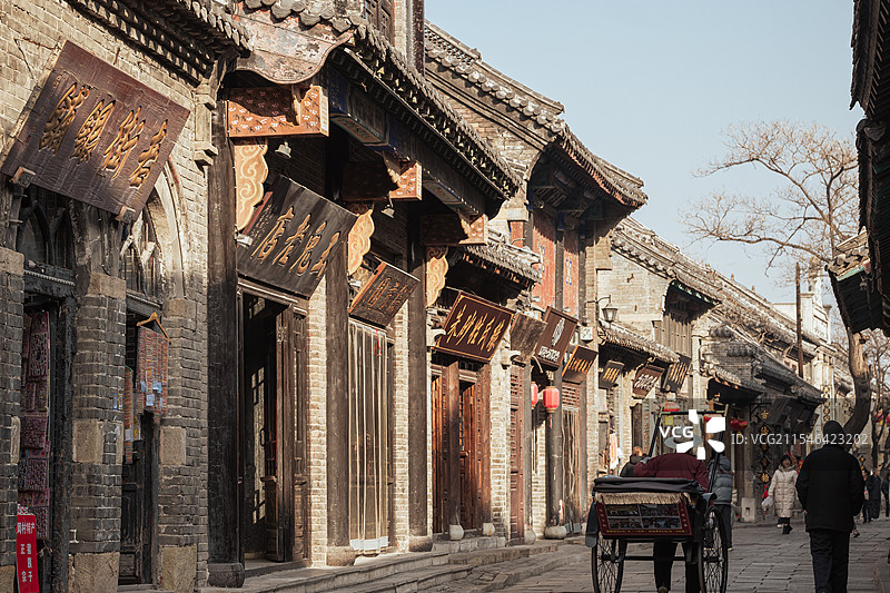 淄博周村古商城街景图片素材