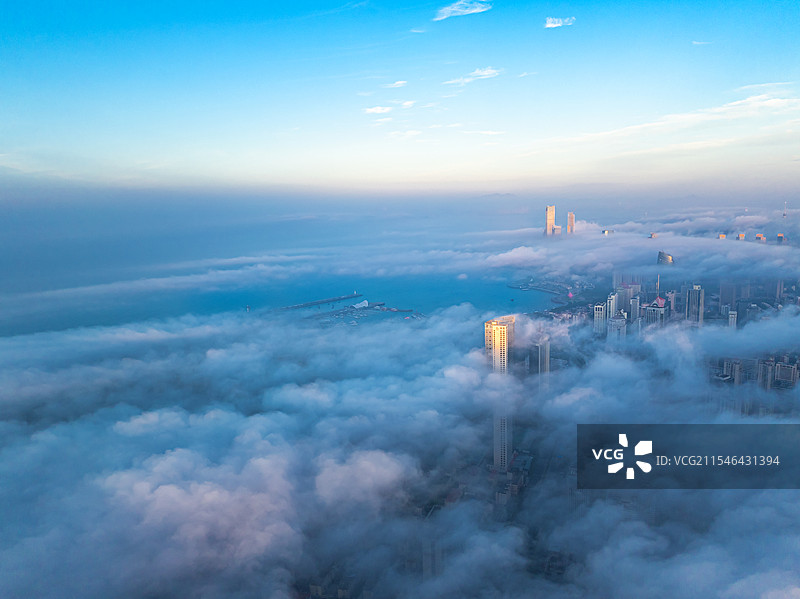 青岛平流雾图片素材