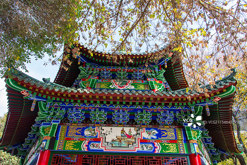 乌鲁木齐人民公园秋景图片素材