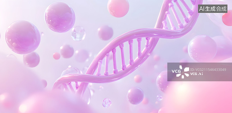 【AI数字艺术】dna  细胞 基因   设计 粉红图片素材