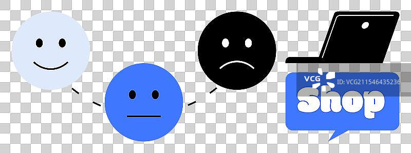 顾客满意度与在线购物图片素材