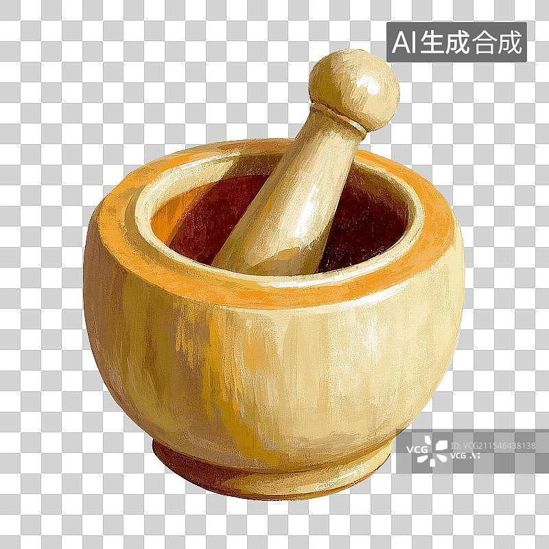 【AI数字艺术】捣药罐研磨器设计元素图片素材