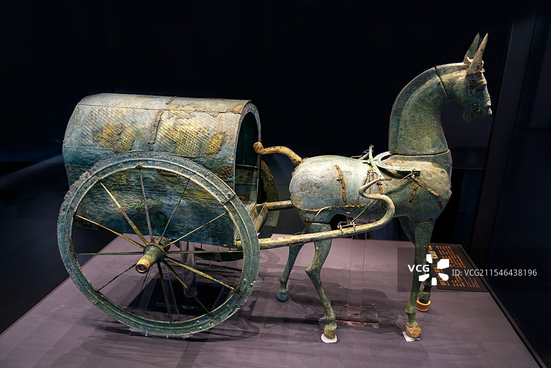 贵州省博物馆馆藏一级文物-汉代铜车马图片素材