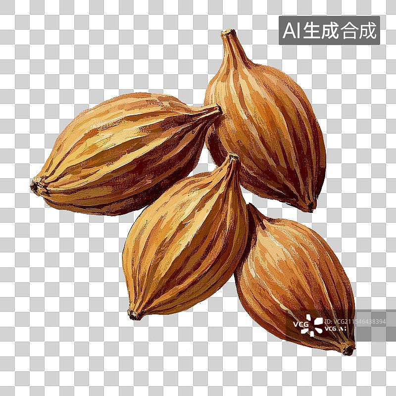【AI数字艺术】中医草药材草果设计元素图片素材