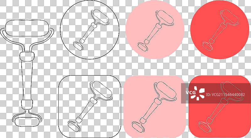 线条风格设计的皮肤滚轮标志图片素材