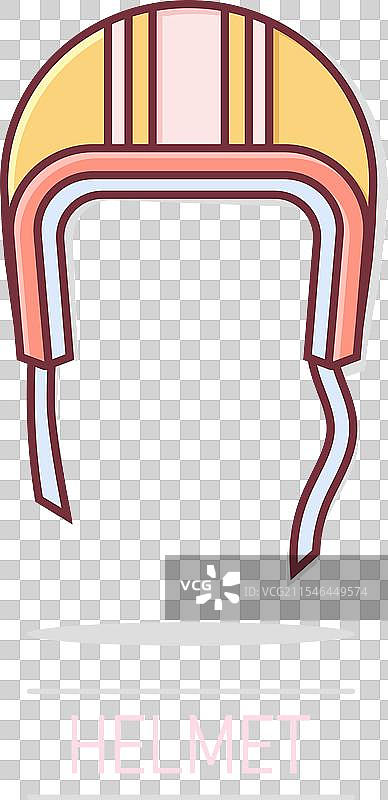 漫画风格的摩托车头盔图标安全帽图片素材