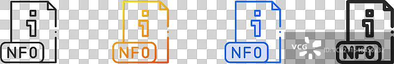信息图标，细线性渐变蓝色描边和加粗设计图片素材