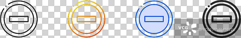 禁止入内图标，细线性渐变蓝色描边图片素材