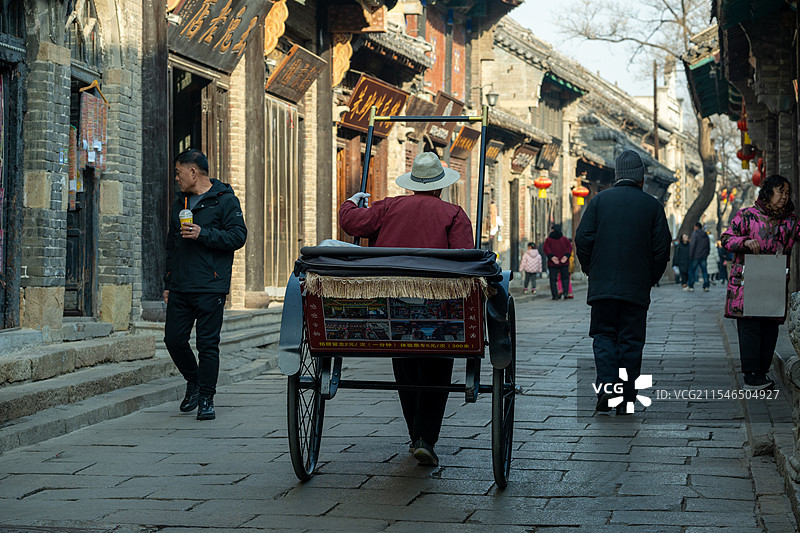 淄博周村古商城街景图片素材