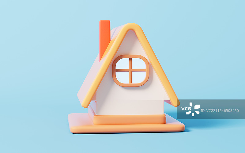 卡通小屋三维渲染图片素材