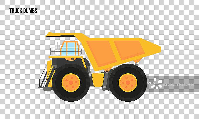 重型设备平板自卸车图片素材