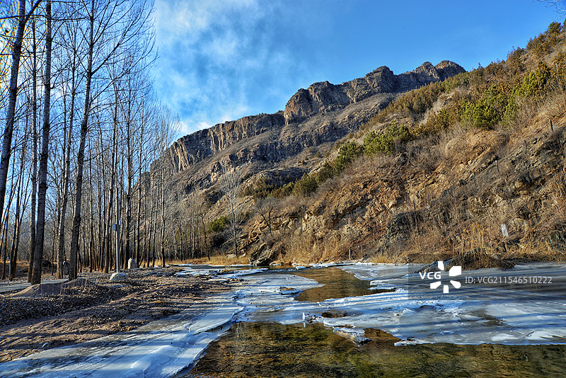白河，25年春节假期摄于北京延庆，百里山水画廊段。图片素材