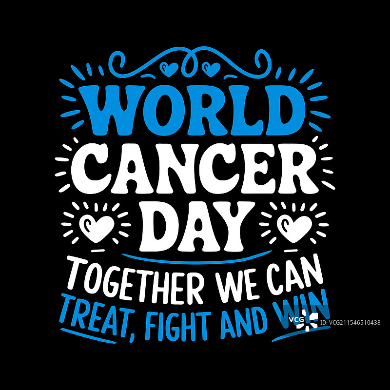 世界癌症日T恤设计图片素材